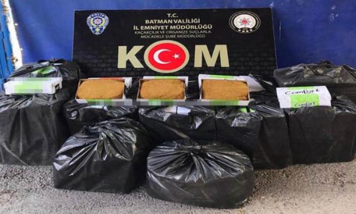 Batman’da 145 kilo kıyılmış tütün ele geçirildi