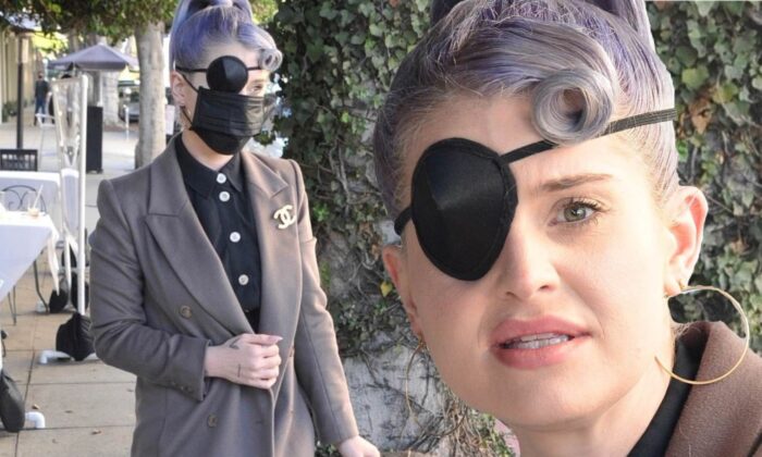 Gözünden yaralanan Kelly Osbourne göz bandıyla