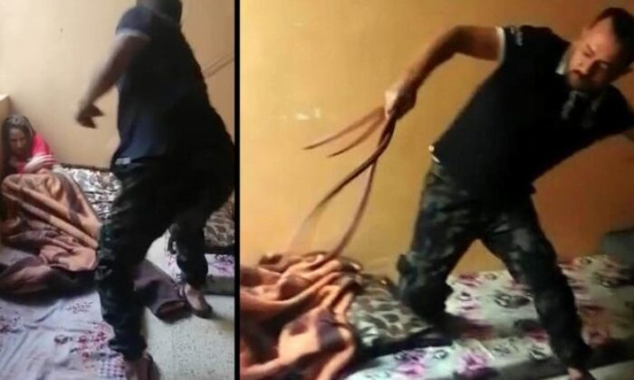 Iraklı babadan çocuklarına kemerli işkence