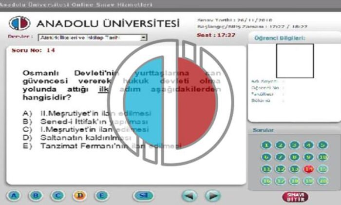Anadolu Üniversitesi AÖF sınavlarında değişiklik yaptı! 12-13 Aralık 2020 tarihinde yapılacak..