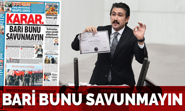 Meclis kürsüsünde sahte diplomaya sahip çıktı