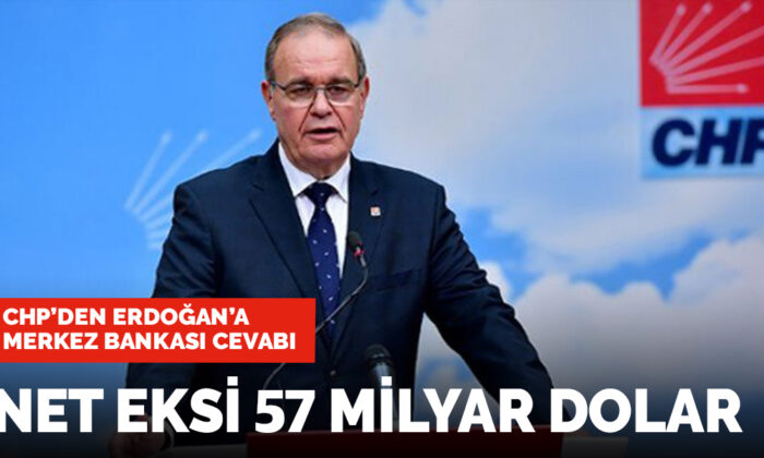 CHP’den Erdoğan’a Merkez Bankası cevabı: Net eksi 57 milyar dolar