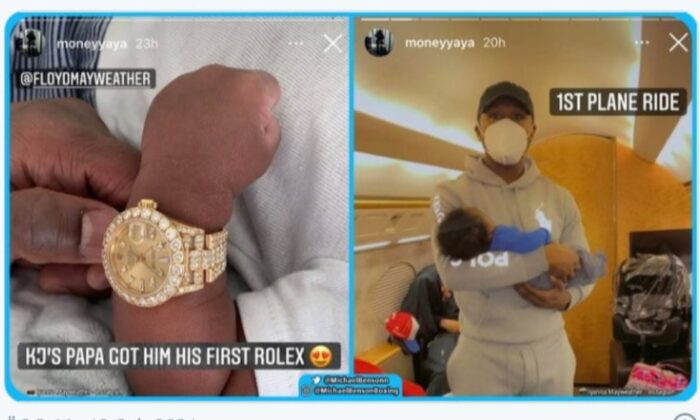 Floyd Mayweather’dan 1 aylık torununa 50 bin dolarlık saat
