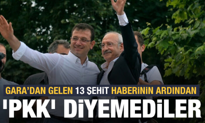 Gara’dan gelen 13 şehit haberinin ardından ‘PKK’ diyemediler!