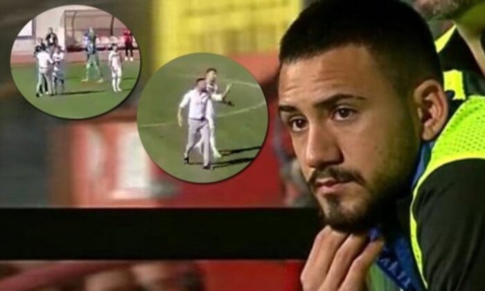 Gökhan Çıra sahaya inip hakemi tehdit etti