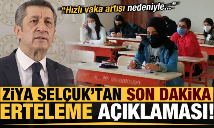 Ziya Selçuk’tan son dakika erteleme açıklaması: Hızlı vaka artışı nedeniyle…