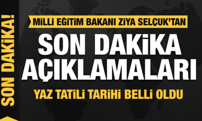 Milli Eğitim Bakanı Ziya Selçuk’tan yüz yüze eğitim ve tatil açıklaması! Tarih belli oldu