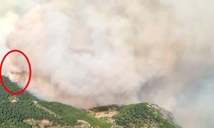Antalya’daki orman yangınında ‘yangın şeytanı’ ortaya çıktı