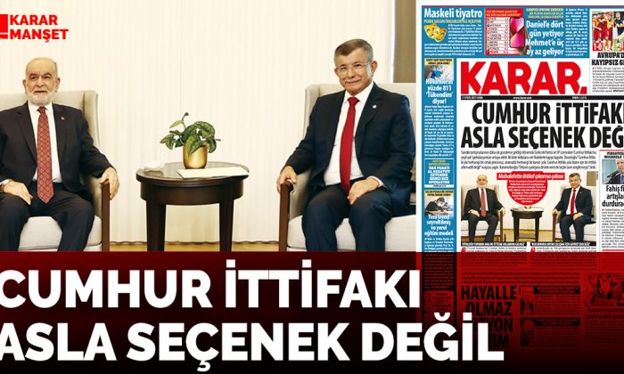 Cumhur ittifakı asla seçenek değil