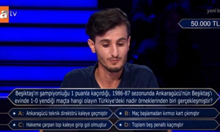 Kim Milyoner Olmak İster’de dikkat çeken Beşiktaş sorusu