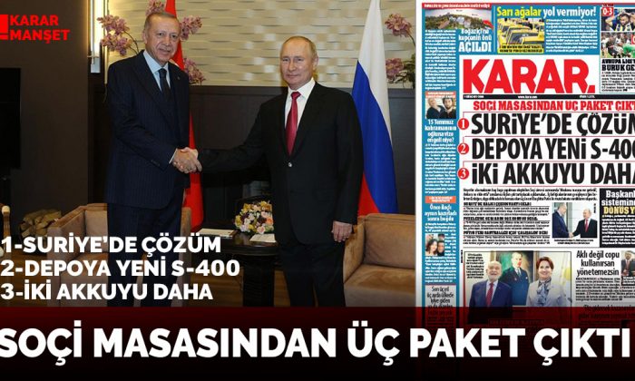Soçi masasından üç paket çıktı